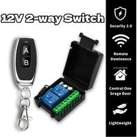 2-Channel 433MHz RF Wireless Remote Control Switch DC 12V Relay Receiver Module Suitable Garage Door Transmitter