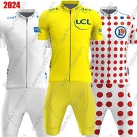 AliExpress NONE France Tour Cycling Jersey 2025 TDF Set Men Green Yellow Polka Dot Short Clothing Road Bike Shirts Suit Bicycle Bib Shorts Ropa