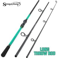 Sougayilang Carp Fishing Rod 3 Sections Heavy Power 12-40lb Line Weight High Carbon Anti-Slip Handle for Big Fish Surf Casting