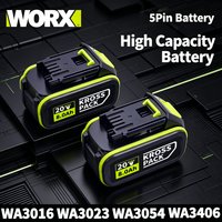 WORX 20V Original Battery 8.0Ah with LED Indicator for WU279 WU182 WU690 WU380S WU231 WU533 WU056 WU500 WU535 WU270 Power Tools