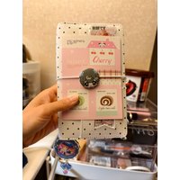 A6White Retro Polka Dot DIY Binder Photocards Collect Book Diary Agenda Planner Cover Album Stationery