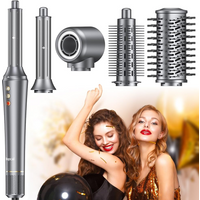 Bopcal 5 In 1 Hair Dryer Hot Air Comb Electric Hair Curling Iron 1200W High Speed Blower Multifunctional Styling Tools Hairdryer