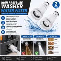 5PCS High Pressure Washer Water Filter Pump Inlet Connector Garden Hose Adapter Replacement Protects Pump