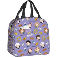 Custom Classic Friends TV Show Insulated Lunch Bags for Women Resuable Thermal Cooler Bento Box Outdoor Camping Travel