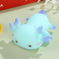Relaxing Cute Axolotl Squeeze Stress Relief Stretch Design Cartoon Fish Squishy Fidget Multiple Color Slow Rebound For Adult
