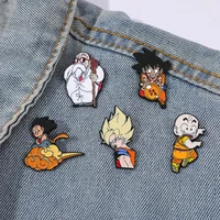 5Pcs Sci-fi Adventure Cartoon Brooch Personality Master Roshi Enamel Pin Backpack Clothing Jewelry Metal Badge Accessories Gifts