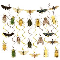 Insect Theme Paper Banner Butterflies Bees Cicada Swirl Hanging Garland Photo Props for Kids Birthday Baby Shower Party Decor