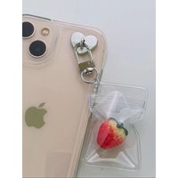 Playful Tomato Strawberry Mobile Phone Chain Lovely Tomato Phone Keychain DIY Pendant Bagpack Hangings Keyring Accessories