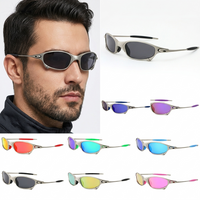 AliExpress NONE Cycling Glasses Polarized Sunglasses for Men and Women, Trendy Silver Frame, Travel, Cycling, and Driving Sunglasses