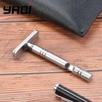 2026 YAQI Matte Chrome Color AC Blade Excalibur Single-edged Mens Shaving Safety Razor Limited-time sale