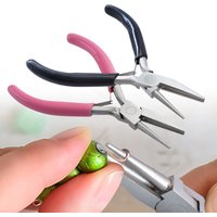 1PC Wire Looping Pliers 5'' Round Concave Pliers Precision Wire Bending Tools for DIY Jewelry Making Hobby Projects