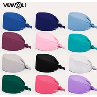 Solid color scrubs caps Pet Grooming Agency Work Scrubs Beauty Work Hats Lab nursing scrubs cap gorro enfermera womens and men
