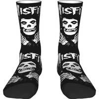 Horror Punk Rock Band Misfits Men's Crew Socks Unisex Novelty Spring Summer Autumn Winter Dress Socks