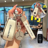 Car Key Case Cover Holder Shell Keychain Accessories For Mercedes Benz A B C E S R Class AMG GLA GLB GLC GLE CLA CLS SLC GLS CLB