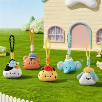 Plush toy animal pendants as keychains, cute dolls, puppies, cats, bears, bag decorations, student schoolbag pendants, gifts