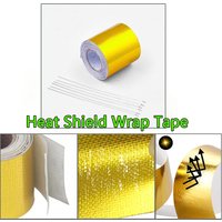 ZK 50mm High Temp Resistant Aluminum Foil Self Adhesive Tape Heat Shield Wrap For Car Air Intake Pipe Modification Insulation