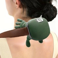 Bionic Neck Shoulder Massager 4D Kneading 3 Level Modes 2 Zone Heating Cordless Portable for Waist Leg Body Muscle Pain Relief
