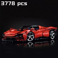 Nouveau modèle à assembler de 3778 pièces, blocs de construction techniques FIT Supercar Ferraried, voiture de sport, hypercar, jouets en briques pour adultes