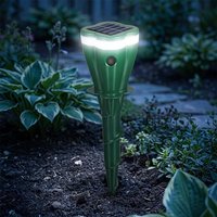Solar Powered Ultrasonic Sonic Mole Pest Rodent Repeller Repellent Yard Stakes Outdoor Lamp Backyard Farmland Mouse Repeller