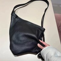 Niche Design Soft Leather Underarm Storage Bag Lazy Style Shopping Storage Bag