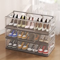 Transparent Plastic Shoes Case Thickened Drawer Case Plastic Shoe Boxes Stackable Box Shoe Organizer Shoebox