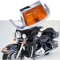 Softail-Lentille de garde-boue avant de moto classique, bord de lampe chromé 5050LED pour Harley FLSTC Heritage, 4 couleurs