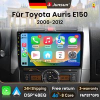 Junsun 9-Zoll Android 15 Autoradio für Toyota Auris E150 2006-2012, kabelloses Apple CarPlay, Auto-IPS-Bildschirm, Stereo-Multimedia-Videoplayer, intelligente Fahrzeugsysteme,