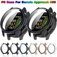 PC Case+ Tempered Glass For Garmin Approach S50 Full Shell Screen Protector Bumper Cover For Garmin Approach S50 Smart Accessory