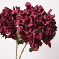 4Pcs/lot Moisturizing Autumn Hydrangea Real Touch Artificial Flowers Bridal Bouquet Wedding Decor Party Home Flower Arrangement