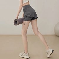 Sports culottes women's high waist fake two pieces running yoga tennis skirt quick dry stretch badminton gym pants