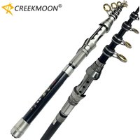Lure Telescopic Fishing Rod 2.4m-1.5m Hard Spinning Rod Carbon Trout Carp Sea Fishing Pole Light-weight Metal Spool Kits Tackle