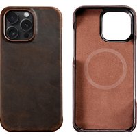 LANGSIDI for Magsafe Case for iPhone 15 16 Pro Max Retro Luxury Full Grain Cowhide Genuine Oiled PULL-UP Leather Magnetic Cover