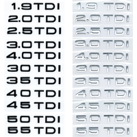 3D ABS Letters 2.0TDI 2.5TDI 3.0TDI 35TDI 40TDI 45TDI 50TDI Emblem for Audi A1 A3 A4 A5 A6 A7 A8 Q2 Q3 Q5 Q7 Car Trunk Sticker
