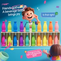 Children's Fun Beverages Color Match Early Childhood Guessing Fun Memory Training Interactive Board Game Puzzle Toy Gift