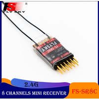 FLYSKY FS-SR8C 8 Channels 2.4G Receiver Dual Antenna for RC Fixed Wing Gliders Robot Model Toy ANT Protocol Transmitter FS-ST8