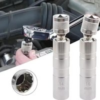 14mm 16mm Spark Plug Socket Magnetic Removal Tool Set for Car Motorcycle Spark Plug Wrench Adapter Kit with Extension Bar
