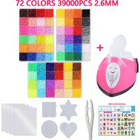 72 Colors 5mm /2.6mm Set Melting Beads Pixel Art Puzzle Hama Beads Diy 3D Puzzles Handmade Gift Fuse Beads Kit Iron Beads Toy