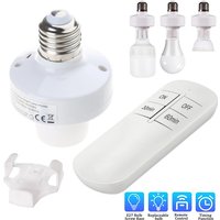 Wireless Remote Control E27 Light Socket Lamp Holder Set 20M Range Remote Control On Off Switch For E27 WiFi Smart Light Bulb