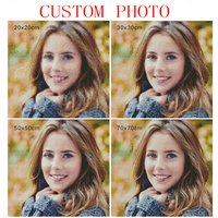 Peinture au diamant DIY NAIFEI, photos personnalisées, broderie au diamant carrée/ronde complète pour bébé, mariage et cadeau pour les parents
