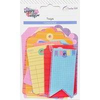 Creative Path Vintage Grid Scrapbooking Tags Decorative Cardboard Gift Tags Handmade Paper Wrapping Lable Cards For DIY Crafting