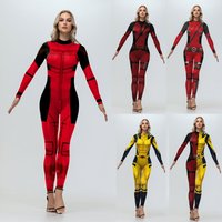 American Movie Hero Jumpsuit Halloween Anime Bodysuit Wolf Hero Cosplay Costume Party Catsuit Festival Zentai Suit Rompers