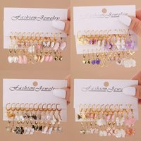 24pcs/Set Earring set new butterfly love flower resin pendant cute girls ear jewelry