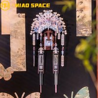 MU Fengyi Pink Crown fridge Magnet 3d Stereoscopic metal Puzzle, diy puzzle toy, desk topbirthday Christmas gift