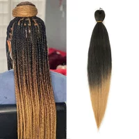 Synthetic Fiber Braiding Hair Ombre Braiding Hair For Women Easy Braid Wholesale 1B# 99j 27# 30# 1B/27 Pre-stretched Braids