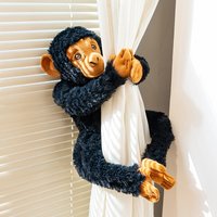 Hot Decoration Accompanies 1pc 50cm Black Orangutan Plush Toys Soft Stuffed Cartoon Monkey Doll Hug Pillow For Birthday Gifts