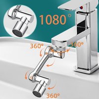 360° Rotating Faucet Extender - Multi-Functional, Foldable & Portable Spray Head for Bathroom & Kitchen Sinks