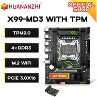 HUANANZHI X99-MD3 Motherboard With TPM2.0 LGA2011-3 Intel Xeon E5 DDR3 128GB Dual M2 NVME USB3 ATX