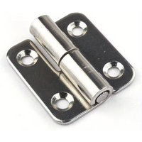 6pcs High Quality Thicken Stainless Steel Flag Shape Detachable Hinge For Aluminum Doors Bathroom Door Bathroom Removable Hinge