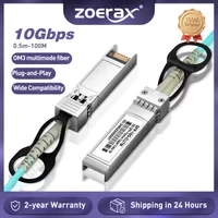 ZOERAX 10G SFP+ AOC Active Optical Cable SFP+ to SFP+ OM3 Multimode for Cisco,Huawei,MikroTik,HP,Intel,Dell Switch