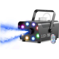 U'King 700W Wytwornica Dymu RGB 3w1 8 LED Kolorowa Wytwornica Mgły Sceniczna Światło Sceniczne Bankiet Weselny Disco DJ Show Boże Narodzenie